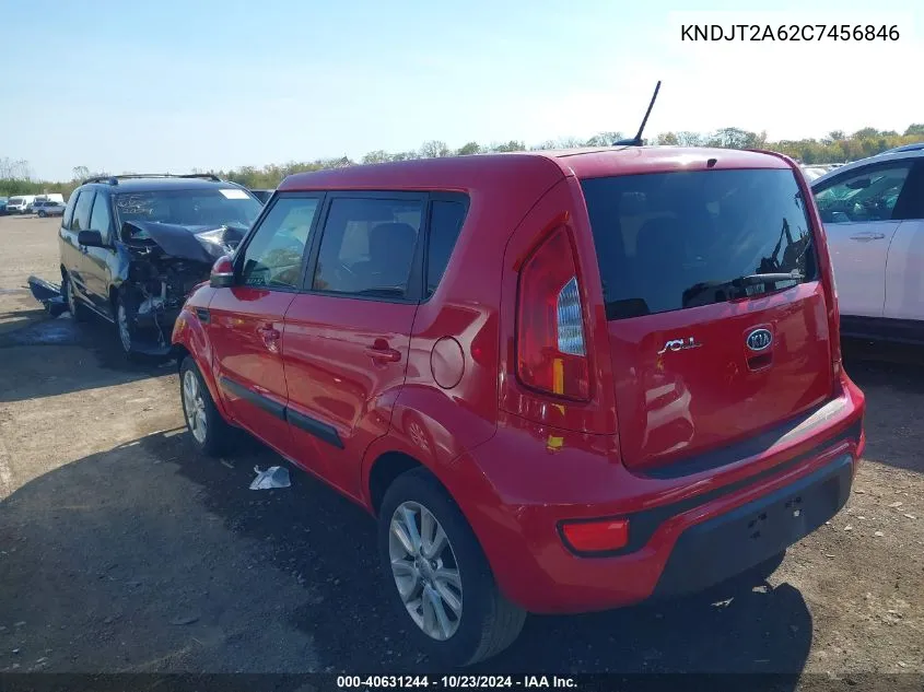 2012 Kia Soul + VIN: KNDJT2A62C7456846 Lot: 40631244