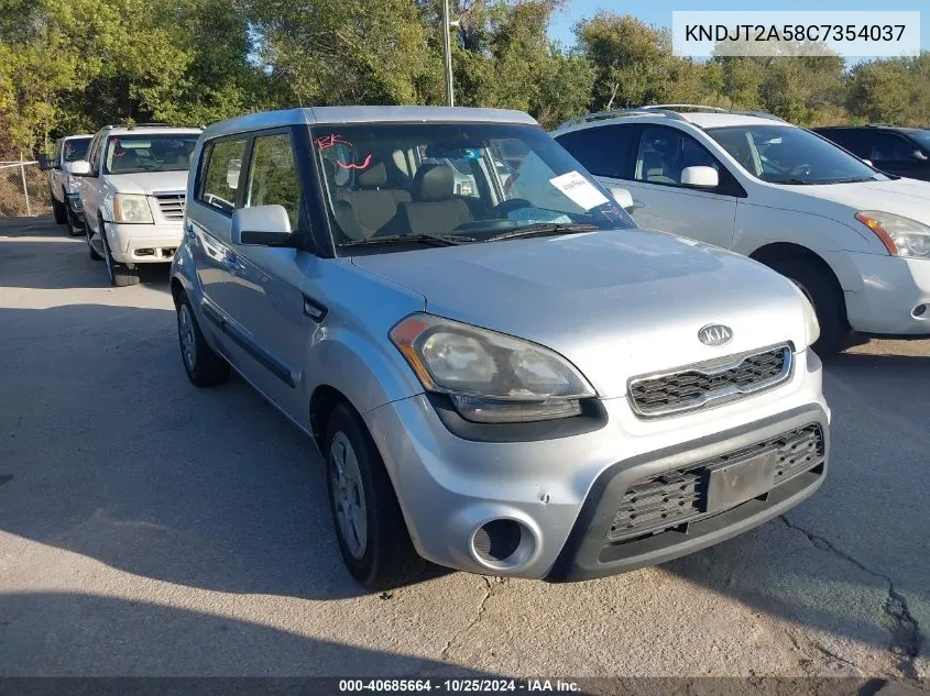 2012 Kia Soul VIN: KNDJT2A58C7354037 Lot: 40685664