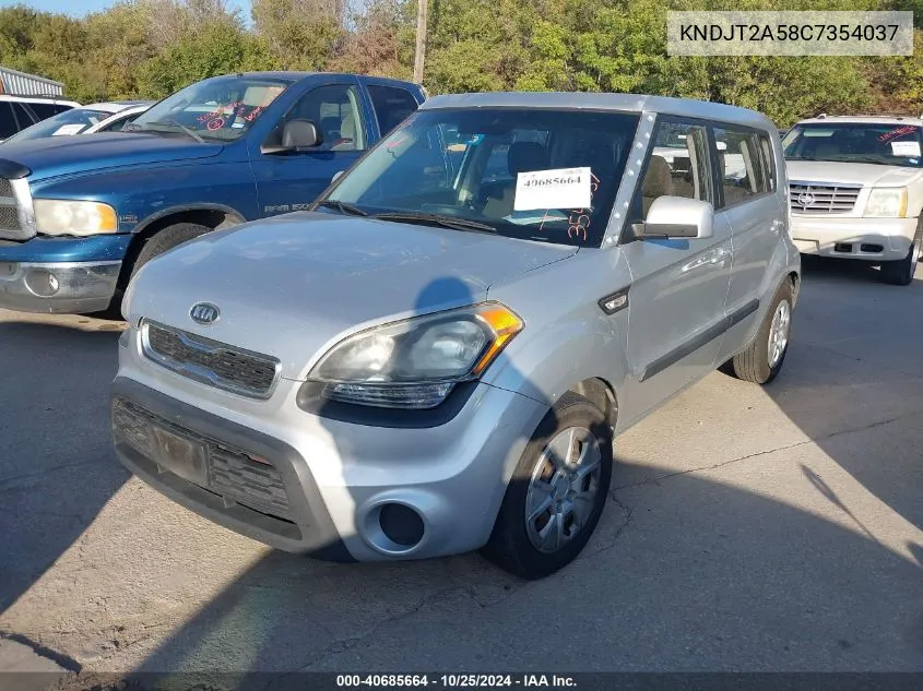 2012 Kia Soul VIN: KNDJT2A58C7354037 Lot: 40685664