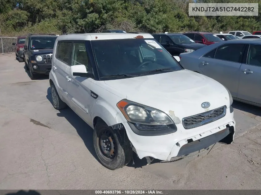 2012 Kia Soul VIN: KNDJT2A51C7442282 Lot: 40693796