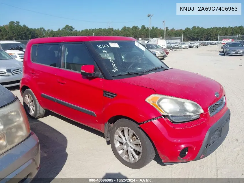 2012 Kia Soul + VIN: KNDJT2A69C7406963 Lot: 40696905