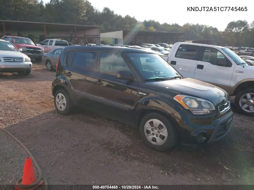 2012 Kia Soul VIN: KNDJT2A51C7745465 Lot: 40704468