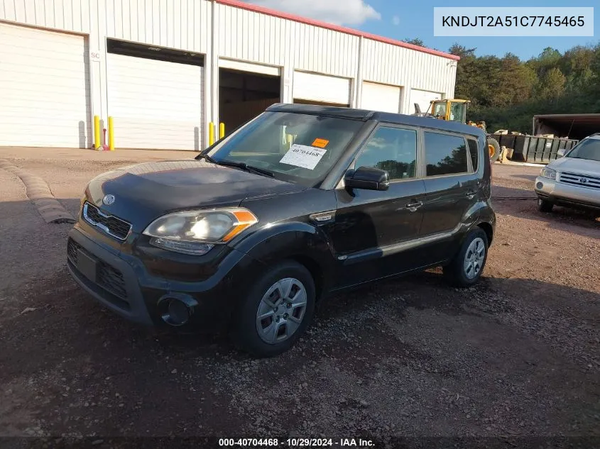 2012 Kia Soul VIN: KNDJT2A51C7745465 Lot: 40704468