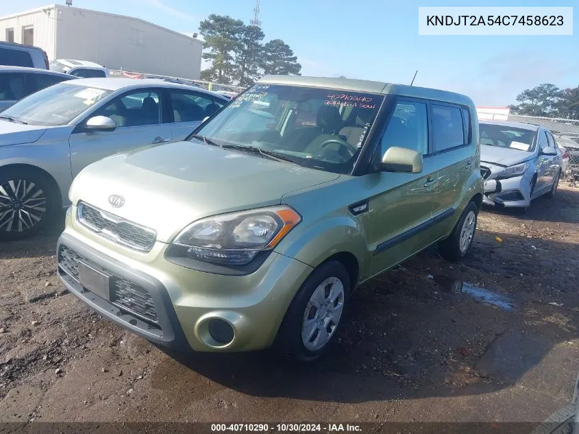 2012 Kia Soul VIN: KNDJT2A54C7458623 Lot: 40710290