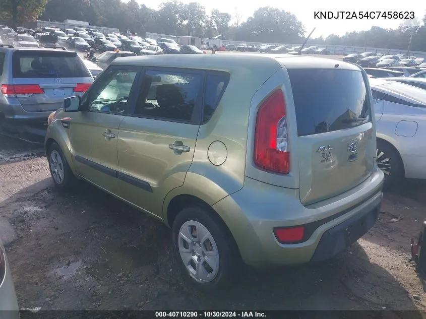 2012 Kia Soul VIN: KNDJT2A54C7458623 Lot: 40710290