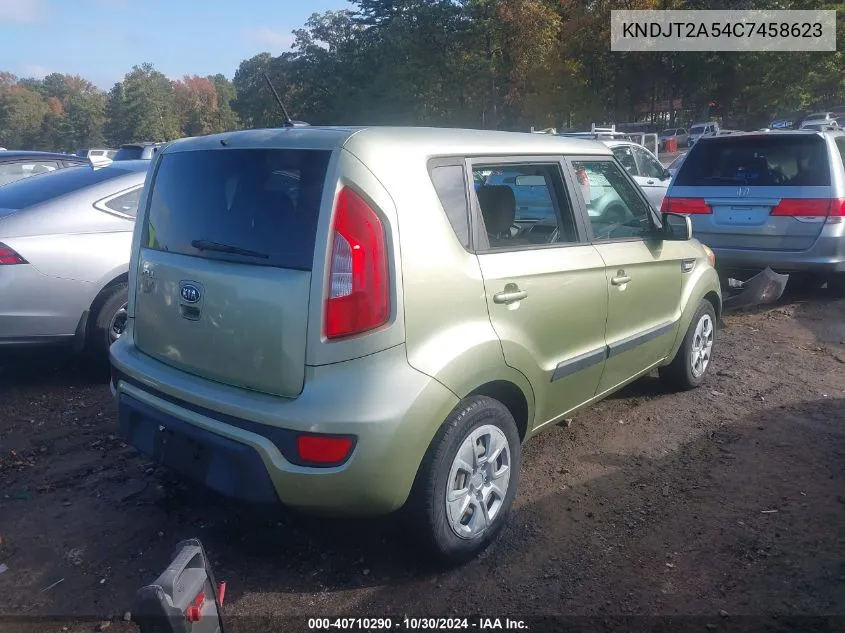 2012 Kia Soul VIN: KNDJT2A54C7458623 Lot: 40710290