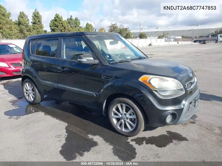 2012 Kia Soul + VIN: KNDJT2A68C7747853 Lot: 40722886