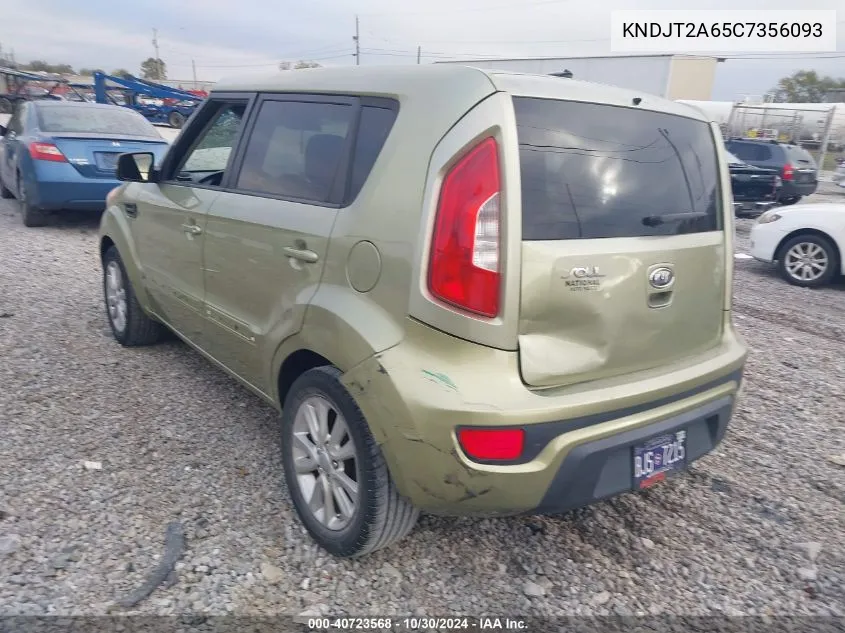 2012 Kia Soul + VIN: KNDJT2A65C7356093 Lot: 40723568