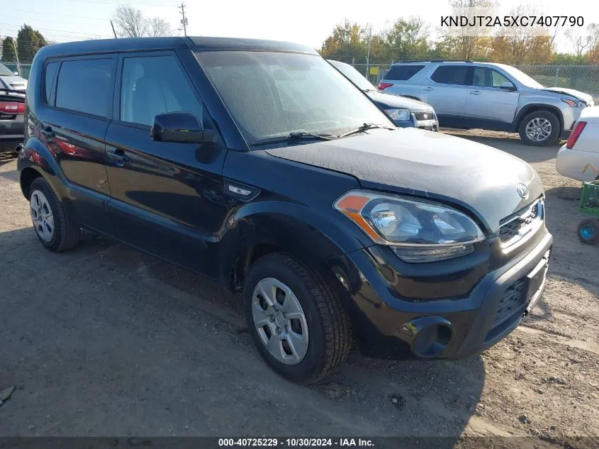 2012 Kia Soul VIN: KNDJT2A5XC7407790 Lot: 40725229