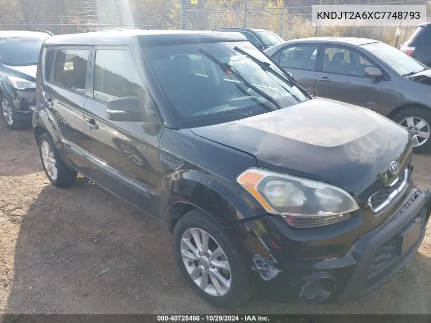 2012 Kia Soul + VIN: KNDJT2A6XC7748793 Lot: 40725466