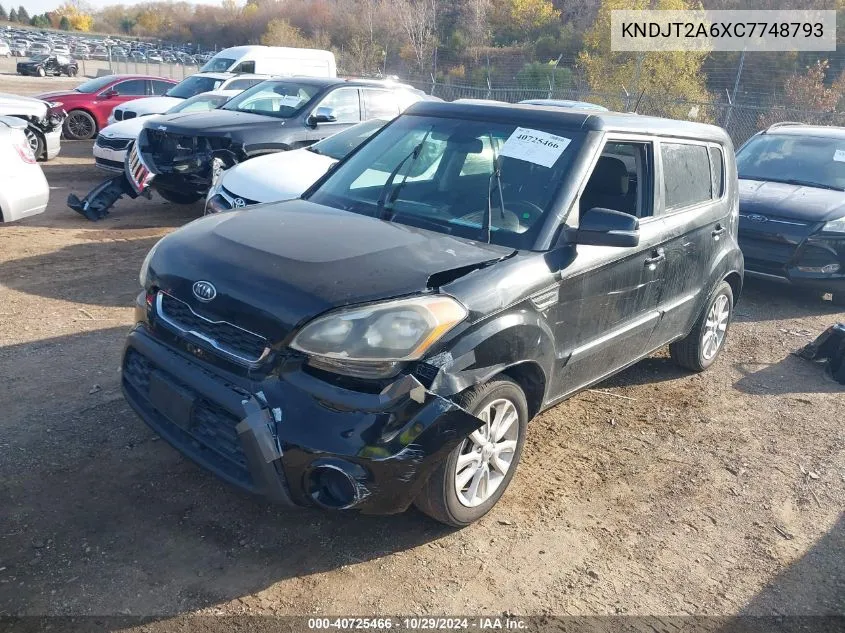 2012 Kia Soul + VIN: KNDJT2A6XC7748793 Lot: 40725466