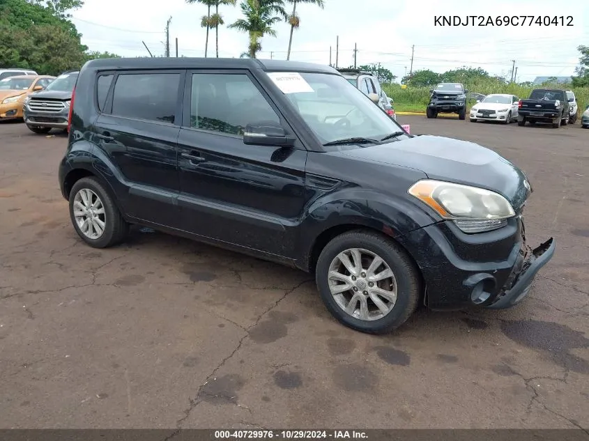 2012 Kia Soul + VIN: KNDJT2A69C7740412 Lot: 40729976