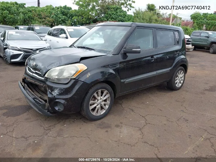 2012 Kia Soul + VIN: KNDJT2A69C7740412 Lot: 40729976