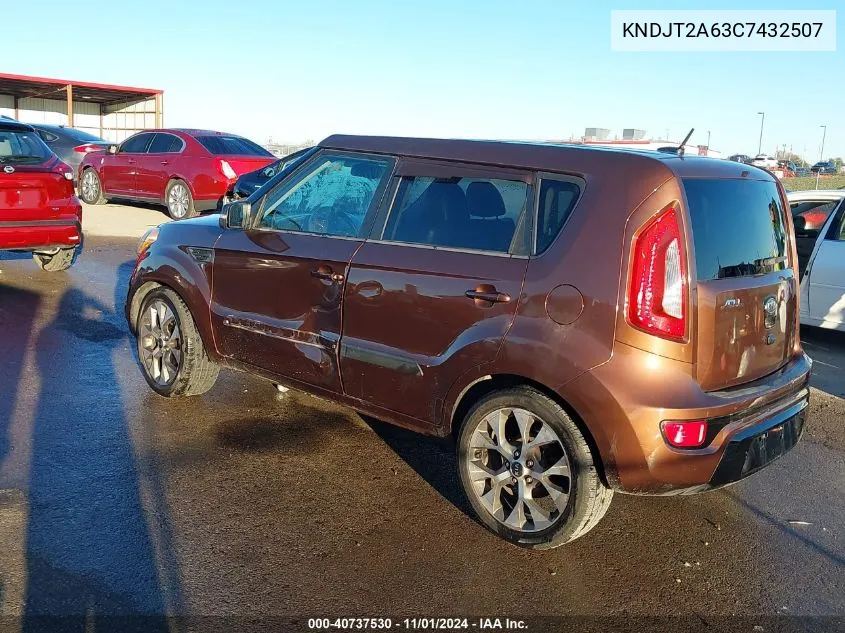 2012 Kia Soul ! VIN: KNDJT2A63C7432507 Lot: 40737530