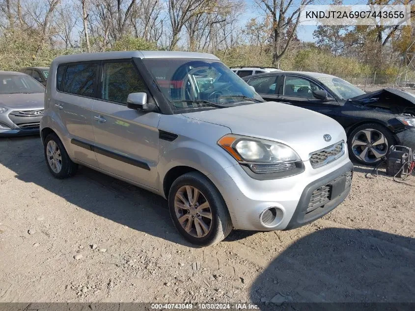 2012 Kia Soul + VIN: KNDJT2A69C7443656 Lot: 40743049