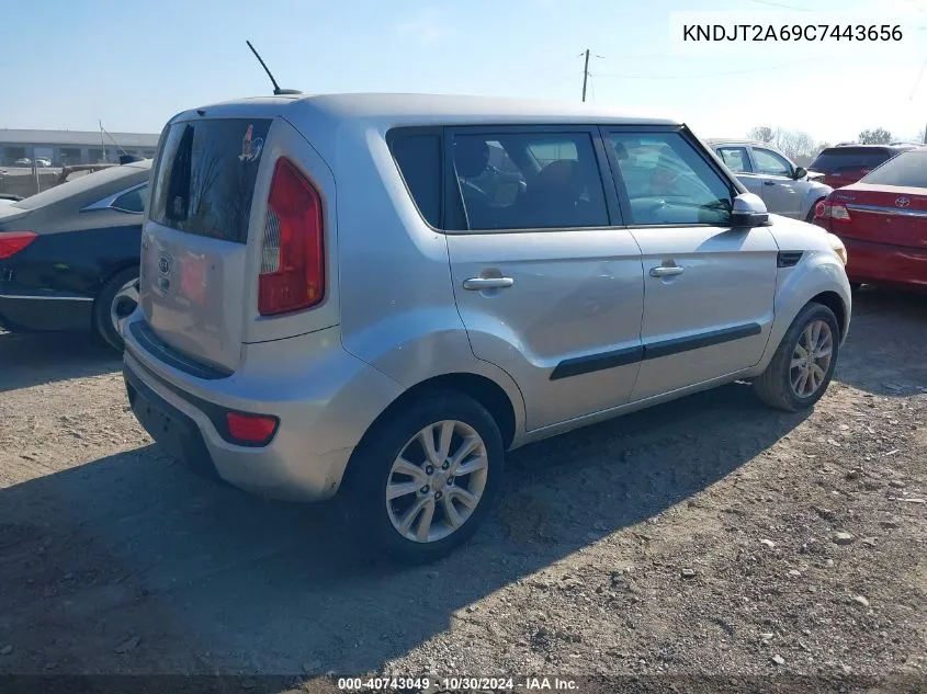 2012 Kia Soul + VIN: KNDJT2A69C7443656 Lot: 40743049