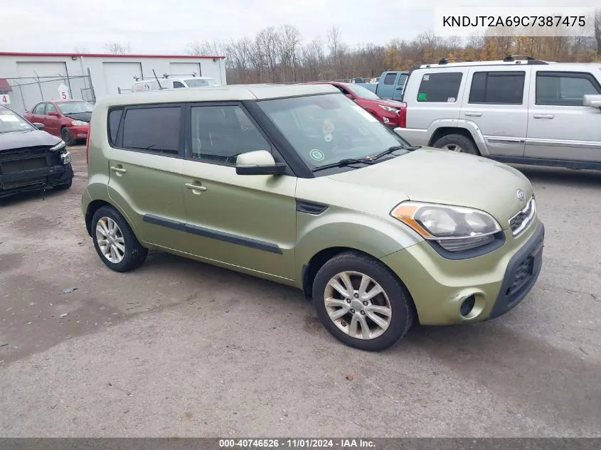 2012 Kia Soul + VIN: KNDJT2A69C7387475 Lot: 40746526