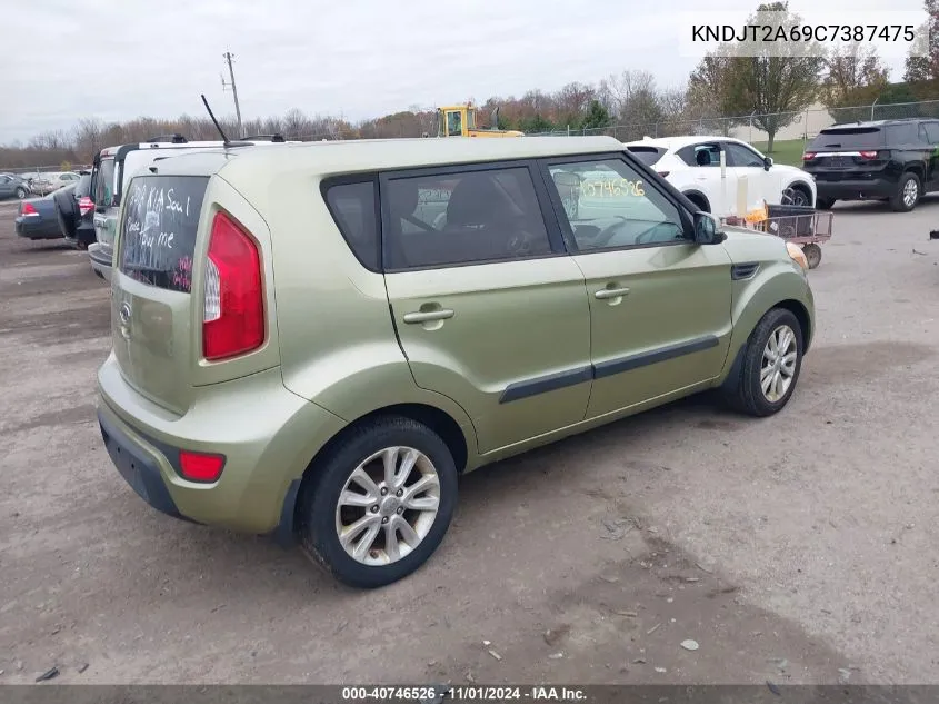 2012 Kia Soul + VIN: KNDJT2A69C7387475 Lot: 40746526