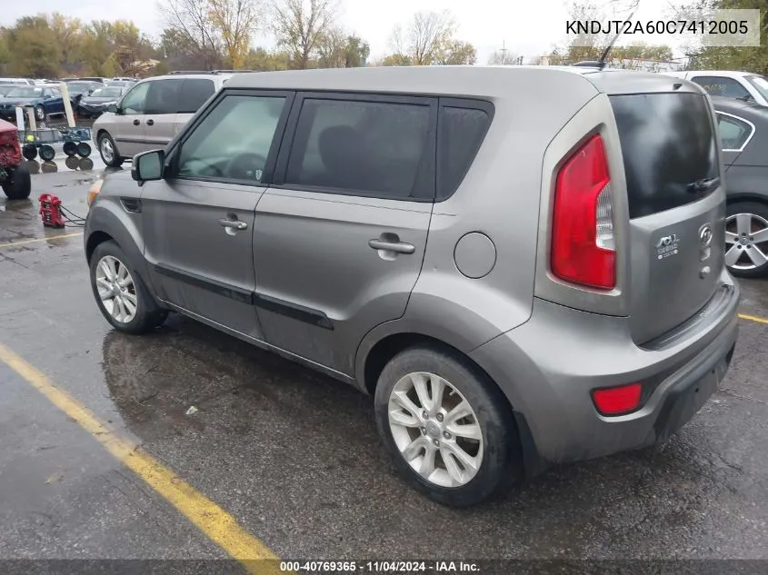 2012 Kia Soul + VIN: KNDJT2A60C7412005 Lot: 40769365