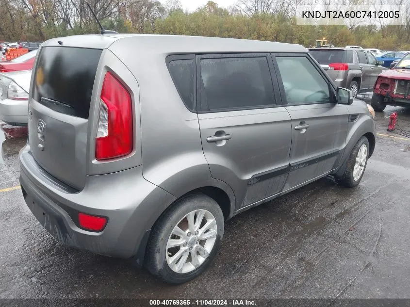 2012 Kia Soul + VIN: KNDJT2A60C7412005 Lot: 40769365