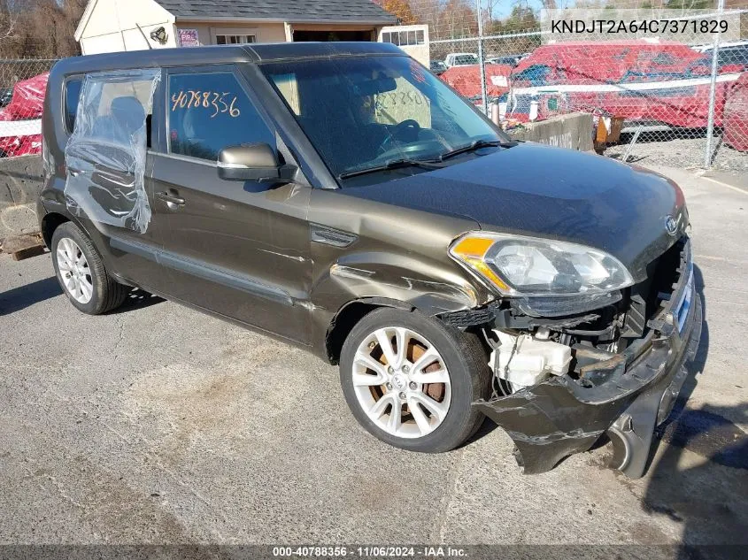 2012 Kia Soul + VIN: KNDJT2A64C7371829 Lot: 40788356