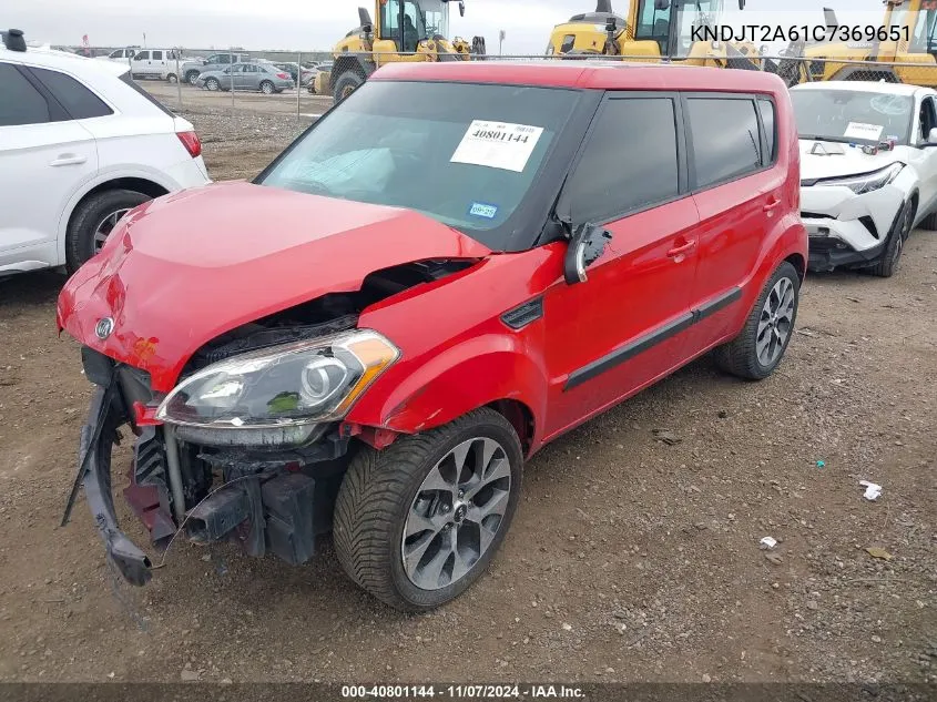 2012 Kia Soul ! VIN: KNDJT2A61C7369651 Lot: 40801144