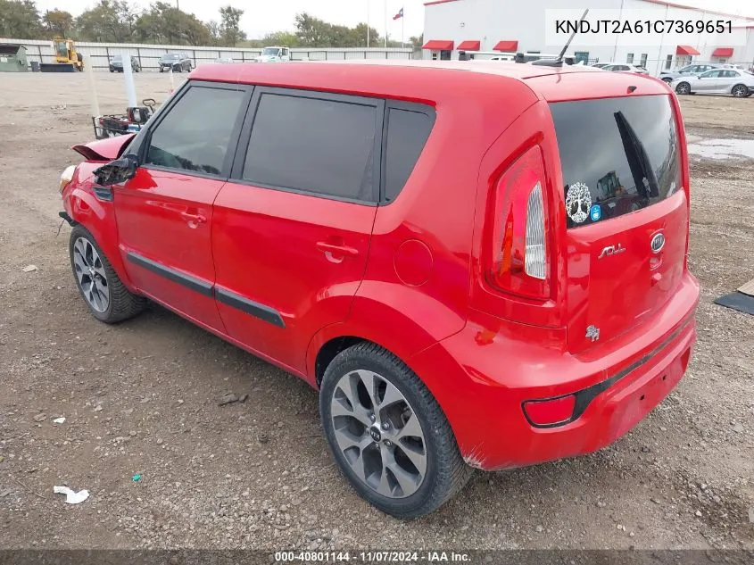 2012 Kia Soul ! VIN: KNDJT2A61C7369651 Lot: 40801144