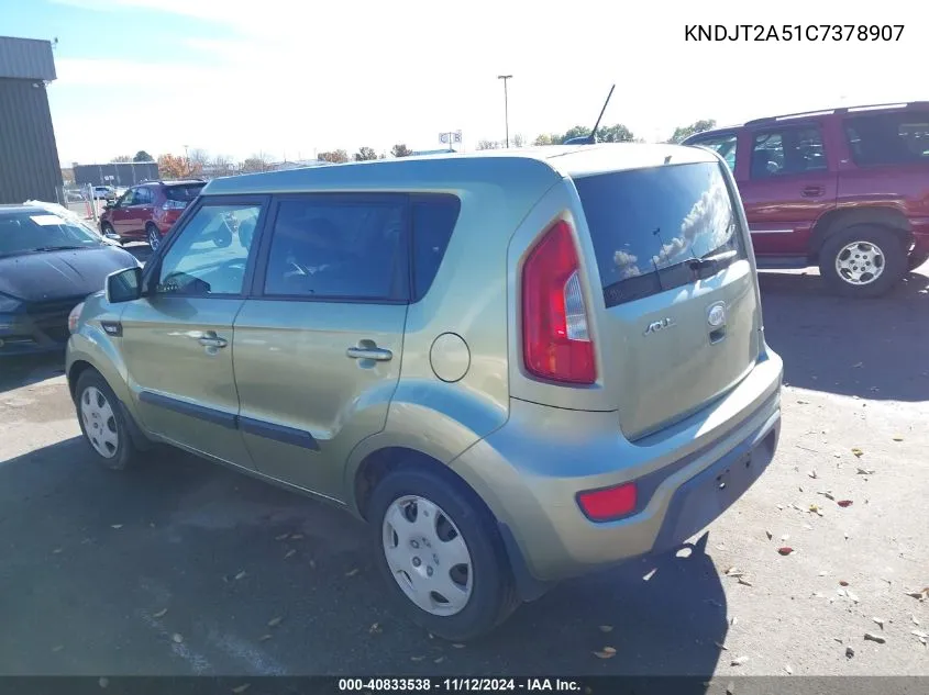 KNDJT2A51C7378907 2012 Kia Soul