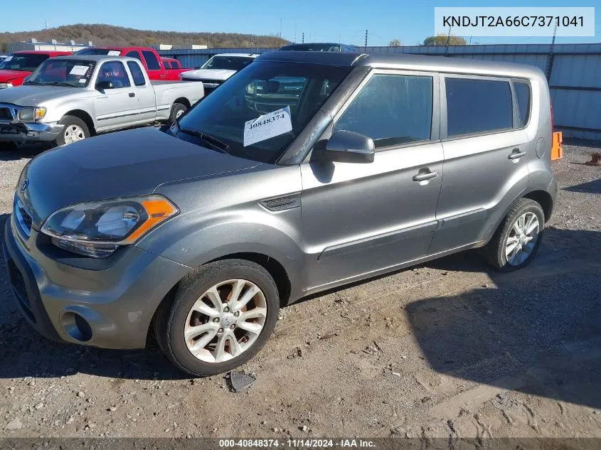 2012 Kia Soul + VIN: KNDJT2A66C7371041 Lot: 40848374