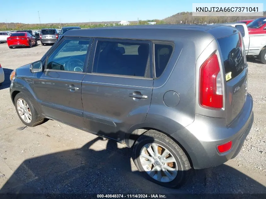 2012 Kia Soul + VIN: KNDJT2A66C7371041 Lot: 40848374