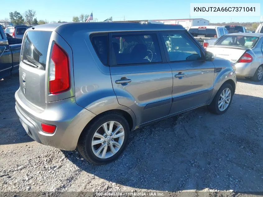 2012 Kia Soul + VIN: KNDJT2A66C7371041 Lot: 40848374