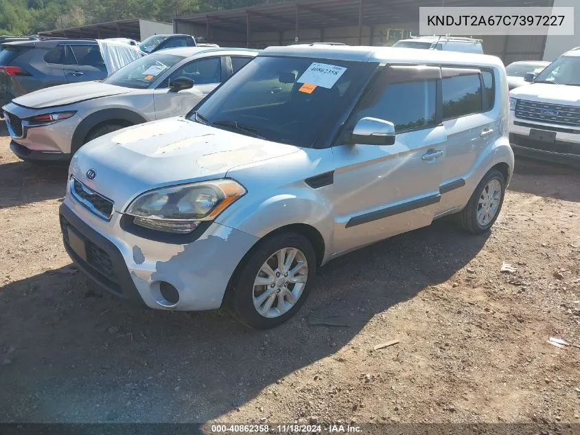 2012 Kia Soul + VIN: KNDJT2A67C7397227 Lot: 40862358