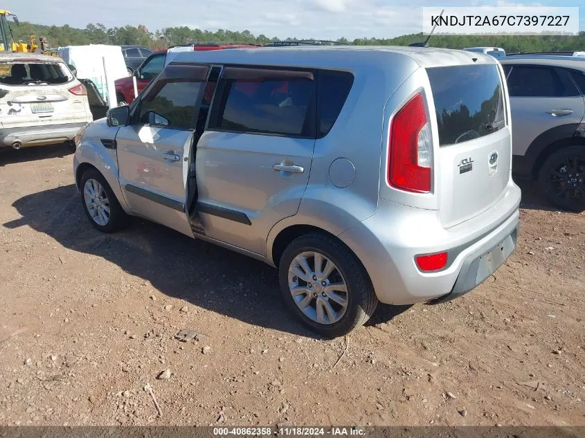 2012 Kia Soul + VIN: KNDJT2A67C7397227 Lot: 40862358