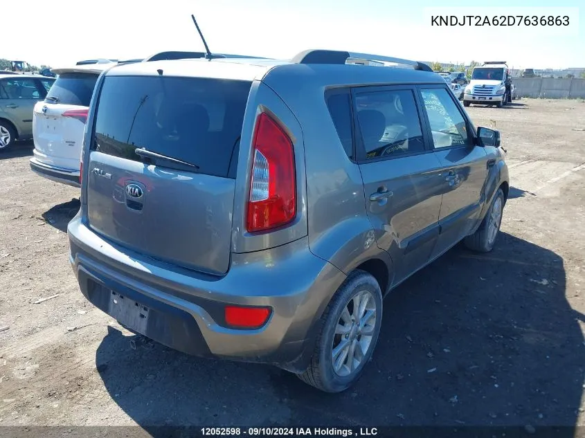 2013 Kia Soul +/!/Sport VIN: KNDJT2A62D7636863 Lot: 12052598