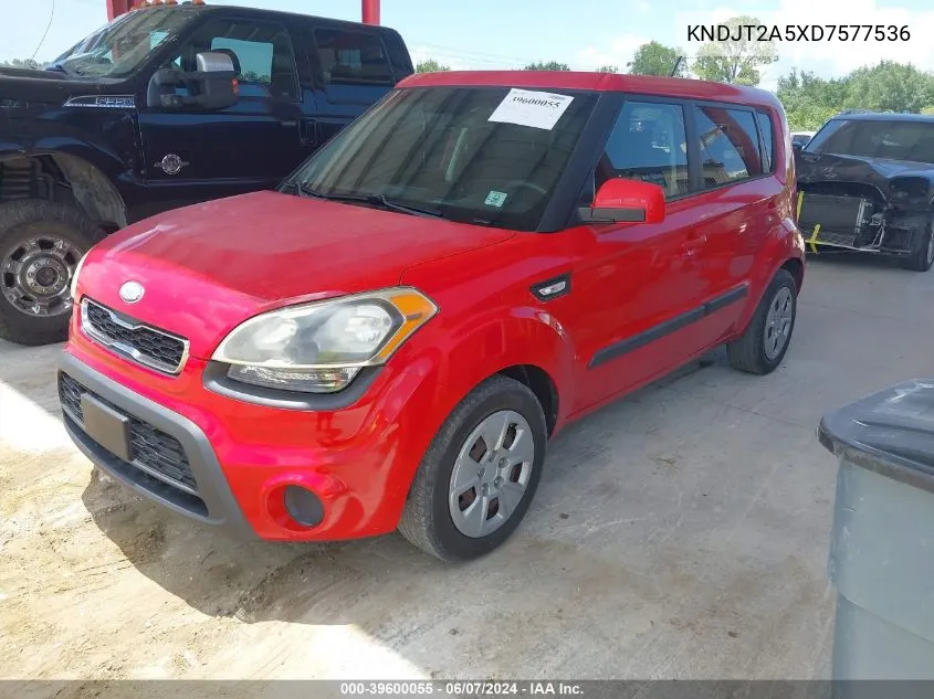 2013 Kia Soul ! VIN: KNDJT2A5XD7577536 Lot: 39600055