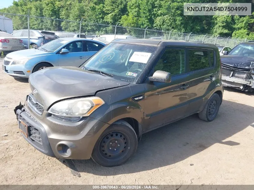 2013 Kia Soul VIN: KNDJT2A54D7504999 Lot: 39670643