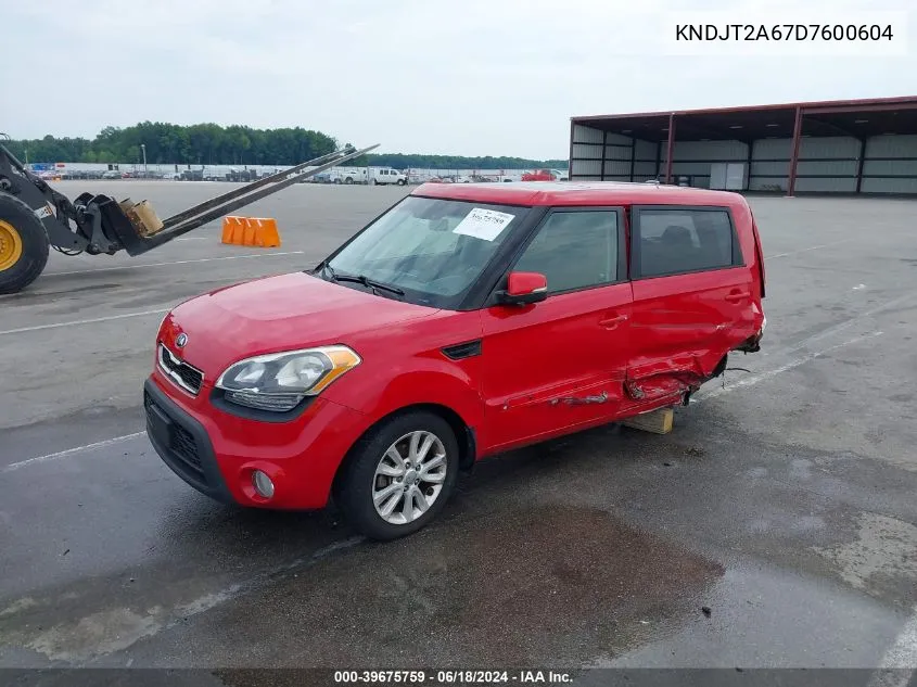 2013 Kia Soul + VIN: KNDJT2A67D7600604 Lot: 39675759