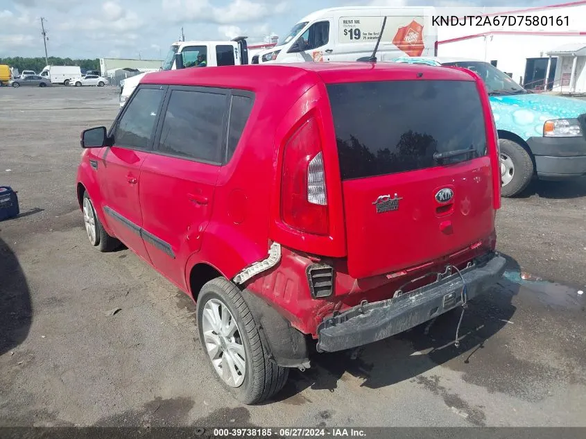 2013 Kia Soul + VIN: KNDJT2A67D7580161 Lot: 39738185