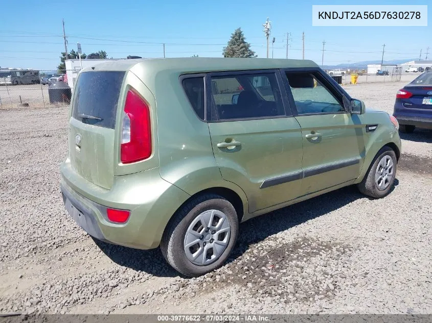 2013 Kia Soul VIN: KNDJT2A56D7630278 Lot: 39776622