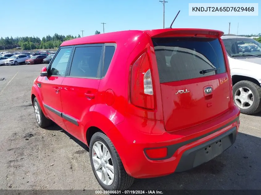 2013 Kia Soul + VIN: KNDJT2A65D7629468 Lot: 39886631