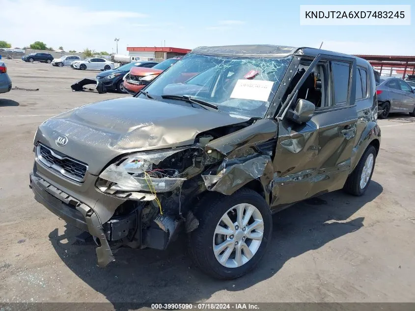 2013 Kia Soul + VIN: KNDJT2A6XD7483245 Lot: 39905090