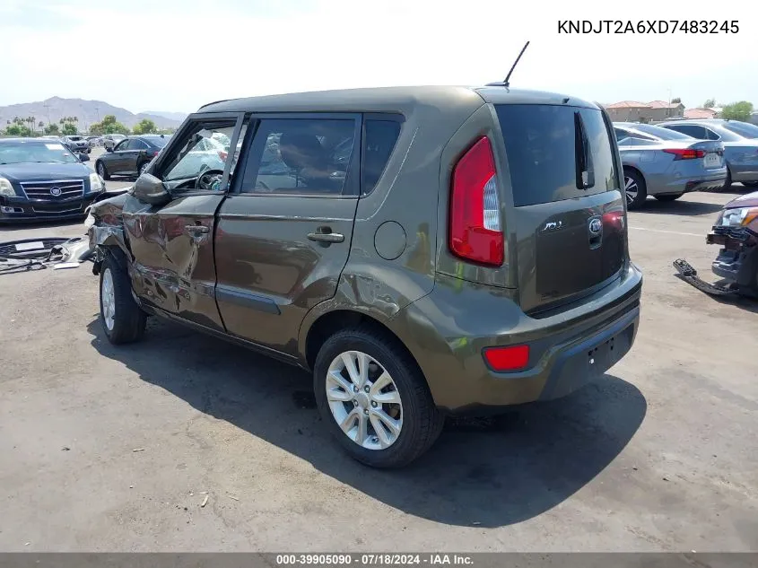 2013 Kia Soul + VIN: KNDJT2A6XD7483245 Lot: 39905090