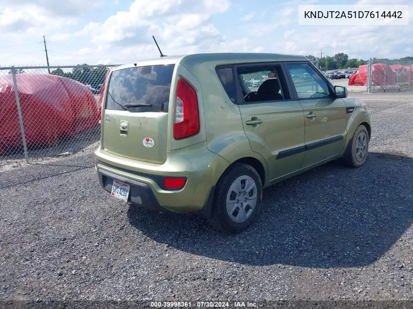 2013 Kia Soul VIN: KNDJT2A51D7614442 Lot: 39998361