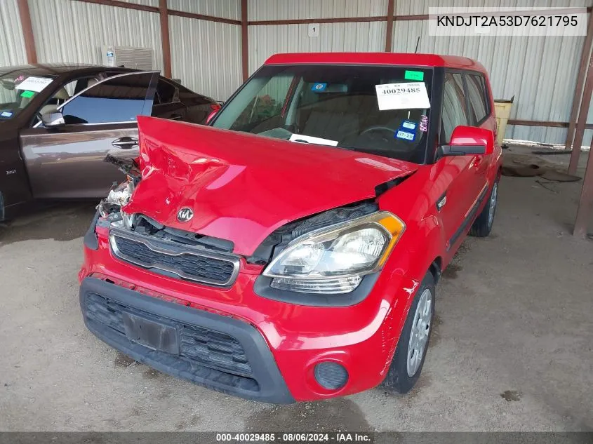 2013 Kia Soul VIN: KNDJT2A53D7621795 Lot: 40029485