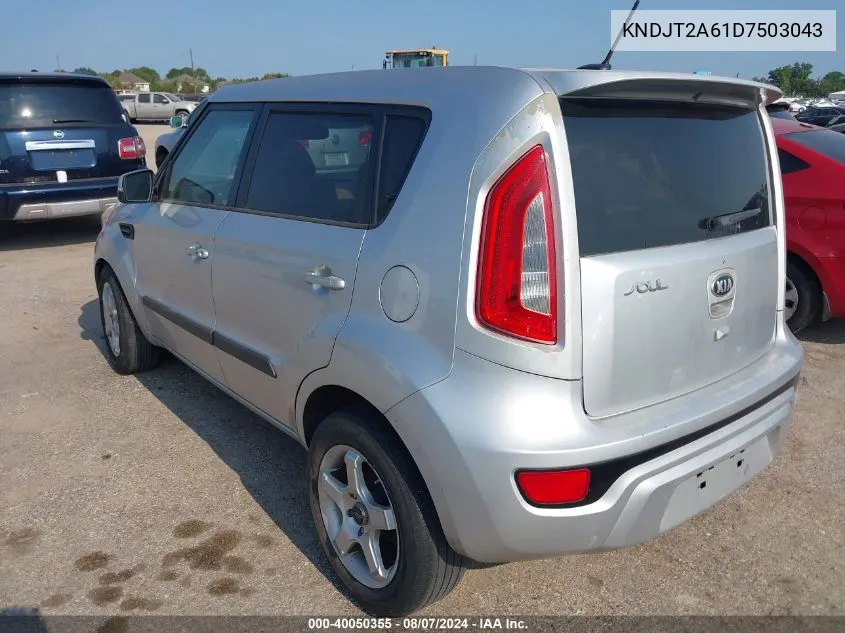 2013 Kia Soul ! VIN: KNDJT2A61D7503043 Lot: 40050355