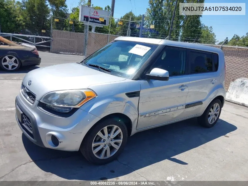 2013 Kia Soul + VIN: KNDJT2A61D7534020 Lot: 40052235