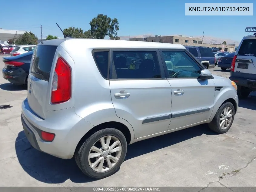 2013 Kia Soul + VIN: KNDJT2A61D7534020 Lot: 40052235