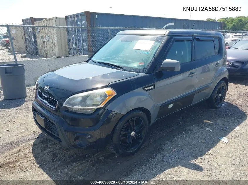 2013 Kia Soul VIN: KNDJT2A58D7515889 Lot: 40096028