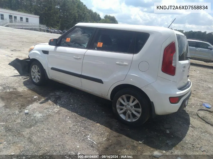 2013 Kia Soul + VIN: KNDJT2A6XD7558834 Lot: 40104897