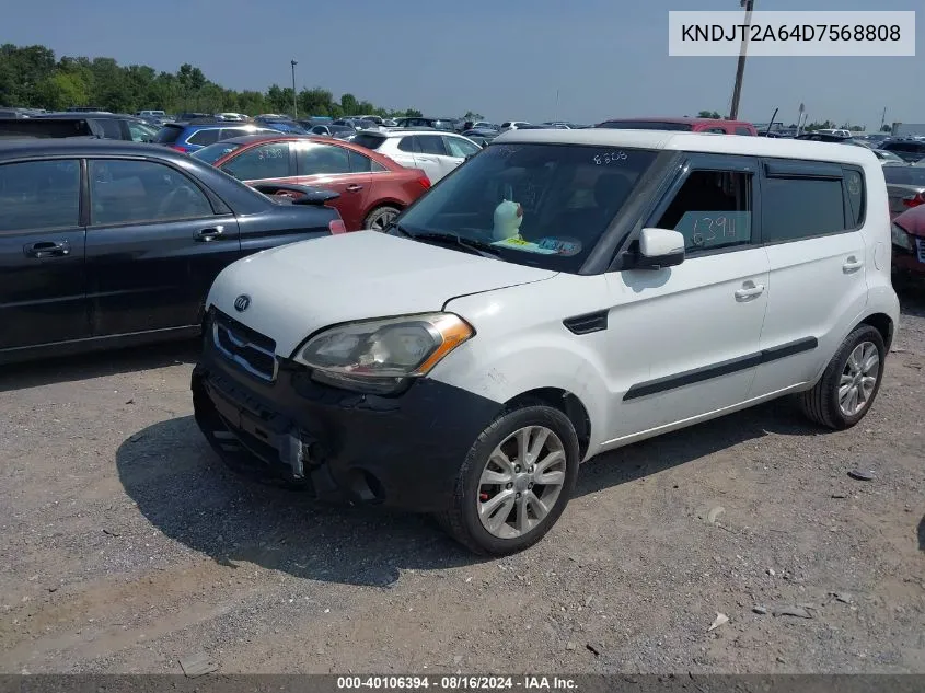 2013 Kia Soul + VIN: KNDJT2A64D7568808 Lot: 40106394